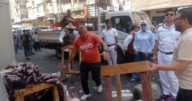 حملة مرافق لإزالة الإشغالات والتعديات بعدة أحياء في الجيزة
