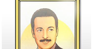 كاريكاتير اليوم السابع يحتفى بمئوية ميلاد الفنان رشدى أباظة