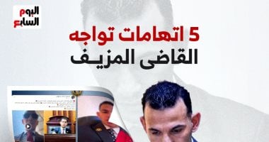 5 اتهامات تواجه القاضى المزيف.. إنفوجراف
