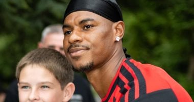 راشفورد خلال حضوره تدريب مانشستر يونايتد اليوم