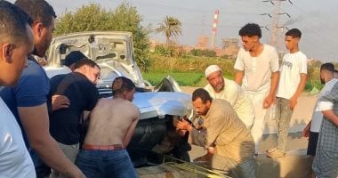 وفاة أحد المصابين بحادث انقلاب سيارة بترعة بأوسيم وعدد المتوفين يصل لـ3 ضحايا
