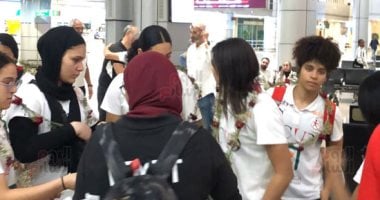 لقطات من الاستقبال الحافل لبعثة منتخب ناشئات كرة اليد