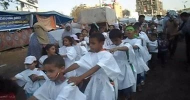 الأطفال في اعتصام رابعة