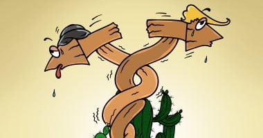 مفاوضات أمريكا وإيران بلا اتجاه.. كاريكاتير اليوم السابع يرصد تعثر حل الصراع