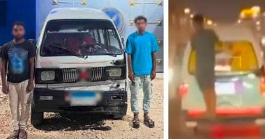 ضبط سائق سيارة بدون ترخيص يحمل ركاب زيادة