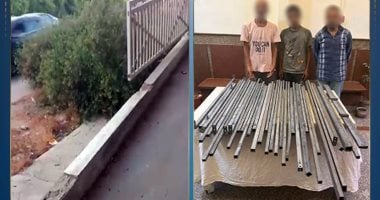 الداخلية تضبط لصوصا سرقوا حديدا من كوبري بالإسكندرية