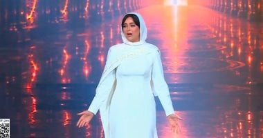 الفنانة هبة مجدي خلال الاحتفالية