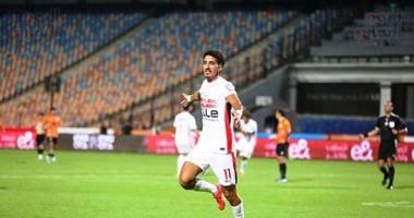 حسام أشرف يضيف الهدف الثانى للزمالك أمام البنك الاهلى برأسية على طريقة الكبار