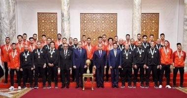 الرئيس السيسى يستقبل المنتخب الأولمبى
