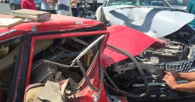 مصرع سائق إثر حادث تصادم سيارتين بالطريق الدائرى
