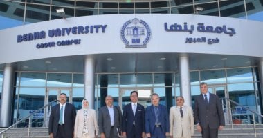 رئيس جامعة بنها يستقبل لجنة مجلس الجامعات الأهلية 