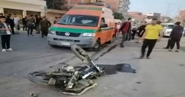 إصابة 4 أشخاص فى تصادم دراجتين ناريتين على طريق النزل- منية النصر بالدقهلية