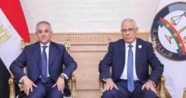 كلمة النائب العام خلال استقباله وزير العدل لتعزيز التعاون القضائى.. فيديو