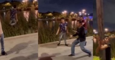 شاب يقفز فى بحيرة مليئة بالتماسيح فى المكسيك