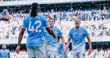 احتفال فريق مانشستر سيتى