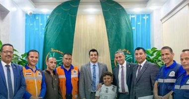 حياة كريمه تكرم الطفل محمد وأبطال الأسعاف ببنى سويف 