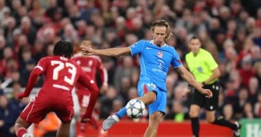 جانب من مباراة أتلتيكو مدريد وفياريال في الدوري الإسباني