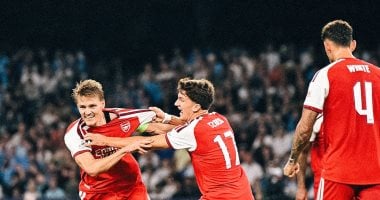 جانب من مباراة أرسنال ونابولي في دوري أبطال أوروبا