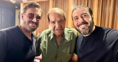 كاظم الساهر ونجله وسام الساهر واللواء مجدي مرسى جميل عزيز 