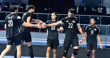 منتخب مصر للكرة الطائرة يواجه أفريقيا الوسطى اليوم