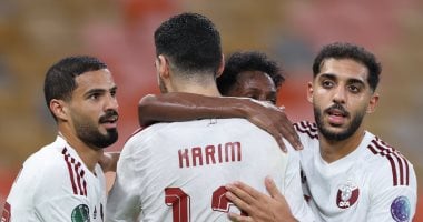 احتفال منتخب قطر
