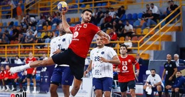 جانب من مباراة كرة اليد لفريق رجال الأهلى