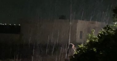 أمطار على جنوب الشيخ زويد مساء اليوم دون تأثير على حركة الحياة