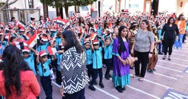 Luxor Students Wave Egyptian Flags to Mark October Victory Anniversary