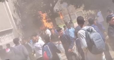 السيطرة على حريق في أشجار خلف معهد أزهري بقنا