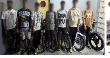 ضبط 7 أشخاص والتحفظ على دراجاتهم النارية بعد أداء حركات استعراضية بكفر الشيخ