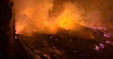 Nine Fire Engines Bring Qalyub Timber Warehouse Blaze Under Control