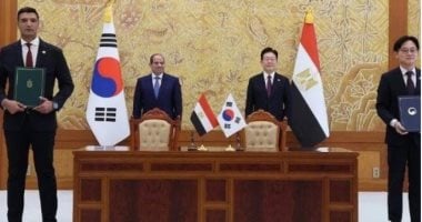 الرئيس السيسى ونظيره الكورى الجنوبى