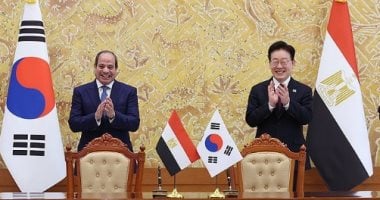 السيد الرئيس عبد الفتاح السيسى مع نظيره الكورى الجنوبى