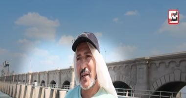 رزقه فى المياه.. حكاية صياد من فوق القناطر الخيرية "فيديو"