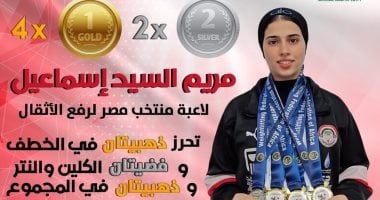 البطلة المصرية مريم السيد فى رفع الاثقال