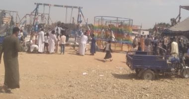 ألعاب شعبية واحتفالات بمضمار سباق الخيول في مرماح فارس بأسوان
