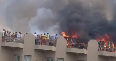 السيطرة على حريق بمبنى تحت الإنشاء جنوب الغردقة دون إصابات