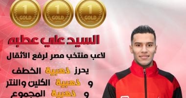السيد علي عطية يحصد 6 ذهبيات