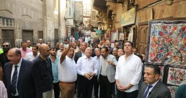 محافظ القاهرة يتفقد بدء المرحلة الأولى لترميم وإعادة تأهيل سوق الخيامية