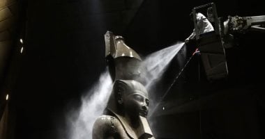 Grand Egyptian Museum Carries Out Routine Care of Ramses II Statue