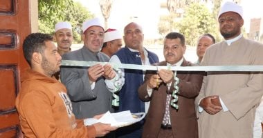 رئيس مدينة بنى سويف يفتتح مسجد عزبة إسلام بالكوم الأحمر