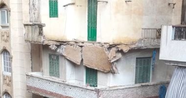 سقوط أجزاء من عقار بالإسكندرية