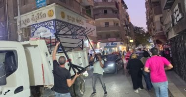 حى الطالبية يشن حملة بشارعى العريش وضياء.. تشميع 7 محلات ومصادرة المضبوطات