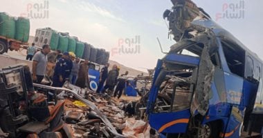 حادث طريق القاهرة أسيوط الغربي
