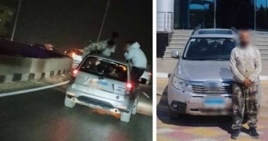 ضبط قائد سيارة سمح لركاب بالجلوس خارج النوافذ خلال حفل زفاف بالجيزة