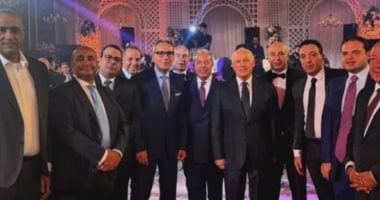 حفل زفاف نجل إبراهيم حسن يجمع التوأم بأبوريدة والدرندلي