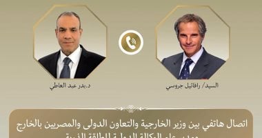 وزير الخارجية يؤكد لمدير الوكالة الدولية للطاقة الذرية رفض الحلول العسكرية للأزمة الراهنة