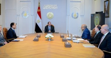 فخامة الرئيس عبد الفتاح السيسي خلال الاجتماع