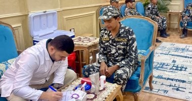 Fayoum Police Officers Take Part in Blood Donation Campaign