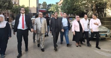 وفد من حزب مستقبل وطن ببنى سويف يزور مصابى حادث الطريق الشرقى القديم